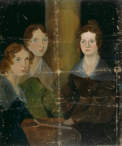 Branwell Brontë's famous painting of himself and his three sisters, currently on display at the National Portrait Gallery