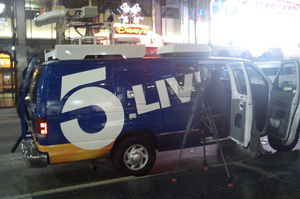 News truck in LA